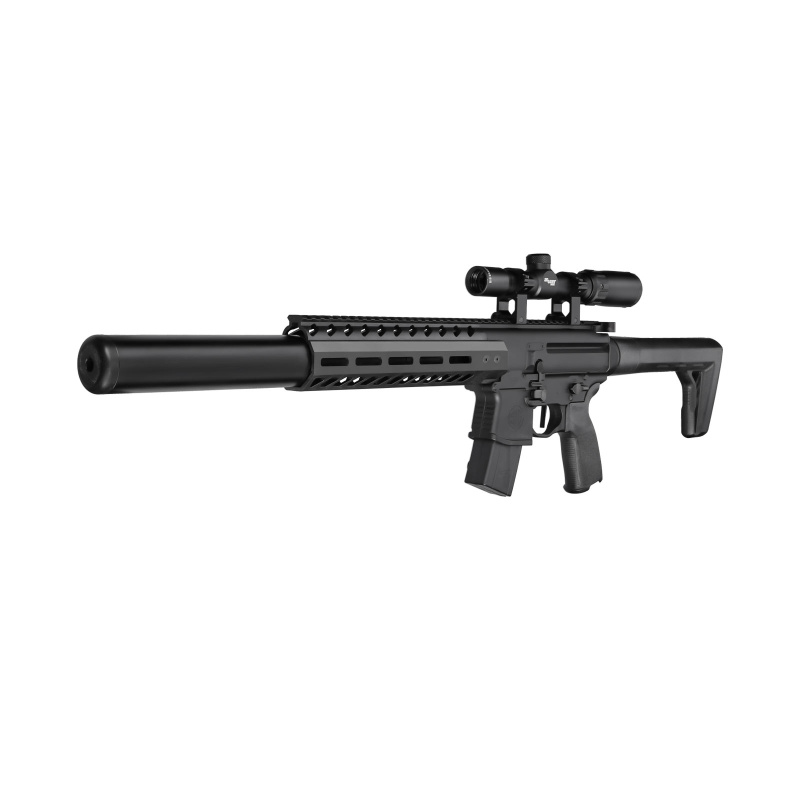 SET SIG SAUER MCX Co2-Gewehr Schwarz 4,5 mm Diabolo (P18) mit R.I.S S