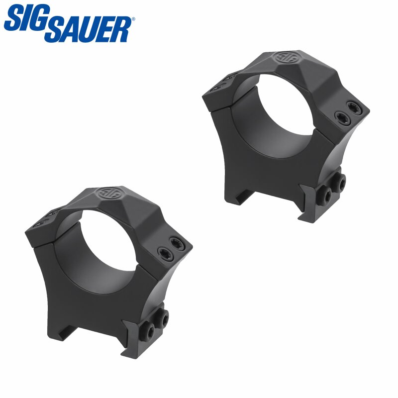 Sig Sauer ALPHA1 Stahl Montageringe für Weaver- / Picatinnyschiene - 25,4 mm- High - 2 Stück