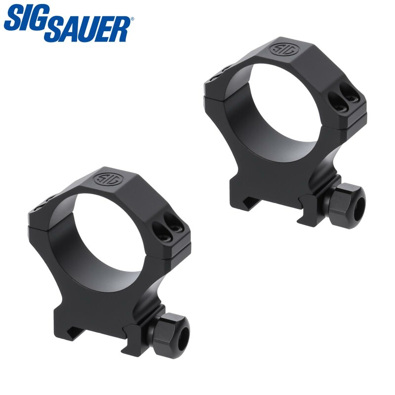 Sig Sauer ALPHA1 Aluminium Montageringe für Weaver- / Picatinnyschiene - 34 mm- Extra High - 2 Stück