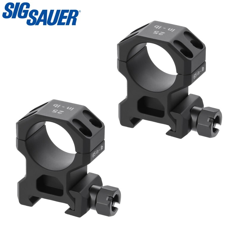 Sig Sauer Buckmasters® Aluminium Montageringe für Weaver- / Picatinnyschiene - 25,4 mm- High - 2 Stück