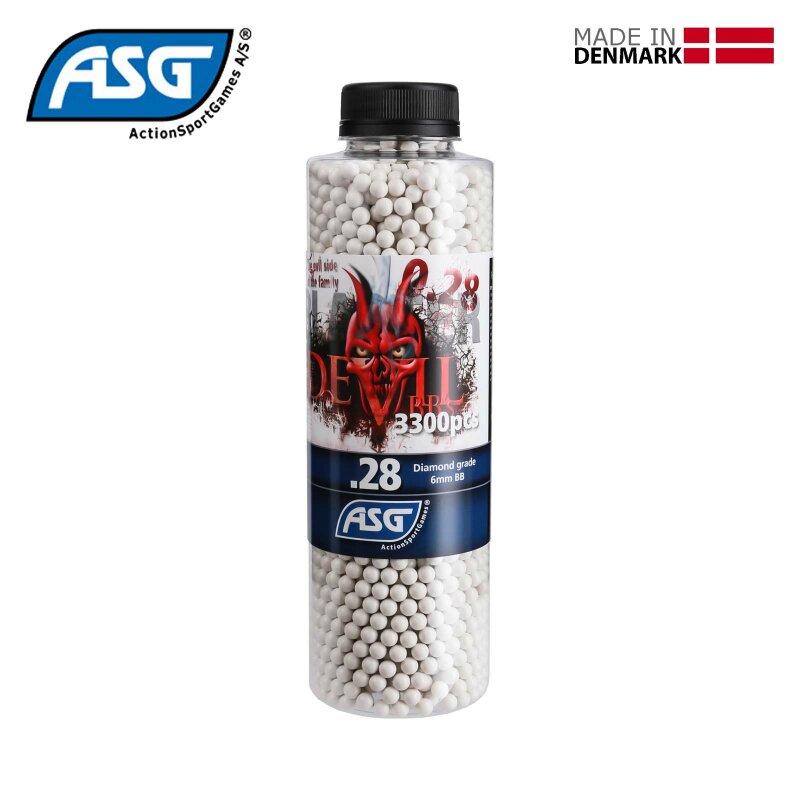 ASG Blaster Devil Kunststoff 6 mm BBs / 0,28 g / 3300 Stück Flasche Weiß