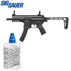 SET Sig Sauer ProForce MPX K Sportline S-AEG Softair-Gewehr Kaliber 6 mm BB Schwarz (P18) + 800 BBs