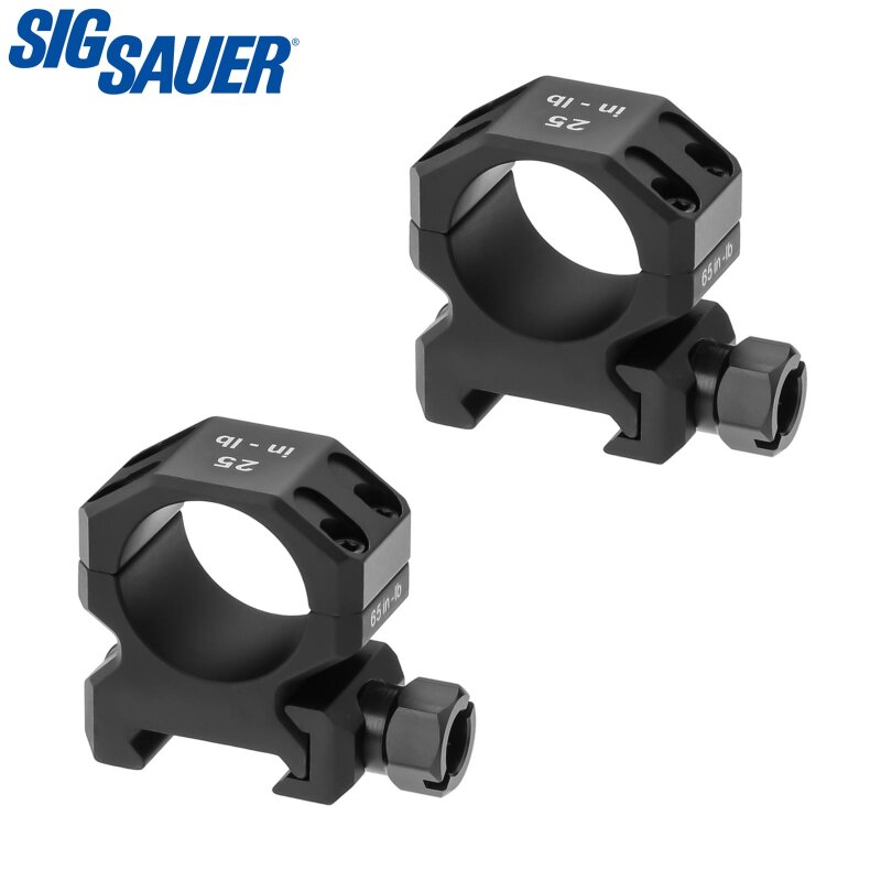 Sig Sauer Buckmasters® Aluminium Montageringe für Weaver- / Picatinnyschiene - 25,4 mm- Niedrig - 2 Stück