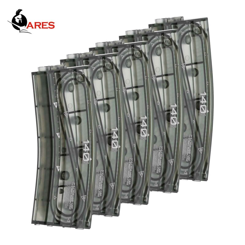 5-erPack Ersatzmagazine für Ares Amoeba M4 Softair-Gewehr 6 mm BB S-AEG / AEG