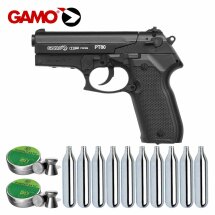 SET Gamo PT-80 Schwarz Co2-Pistole Kaliber 4,5 mm Diabolo (P18)