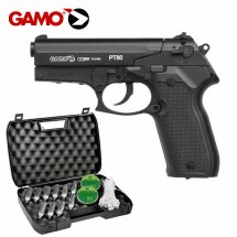 Kofferset Gamo PT-80 Schwarz Co2-Pistole Kaliber 4,5 mm...