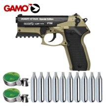 SET Gamo PT-80 Desert Attack Co2-Pistole Kaliber 4,5 mm...