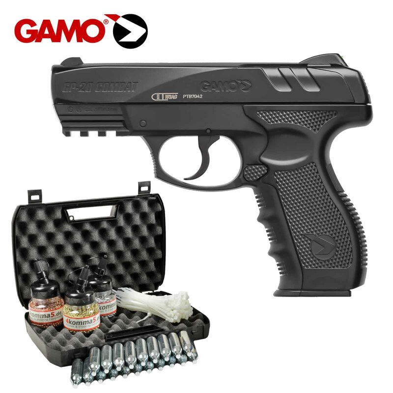 Kofferset Gamo GP-20 Combat Pistol - Co2 Pistole 4,5 mm BB (P18)