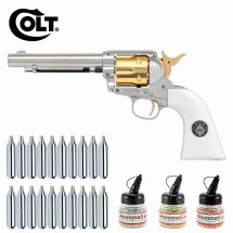 Superset Colt Single Action Army® Smoke Wagon Nickel Finish Co2-Revolver Kaliber 4,5 mm BB (P18)