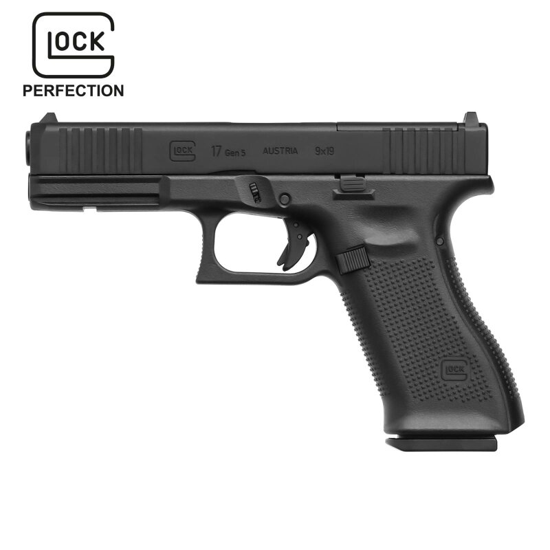 Glock 17 Gen5 MOS Co2-Pistole Kaliber 4,5 mm Stahl BB Blowback (P18) 17 Schuss