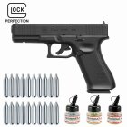 Superset Glock 17 Gen5 MOS Co2-Pistole Kaliber 4,5 mm Stahl BB Blowback (P18) 18 Schuss