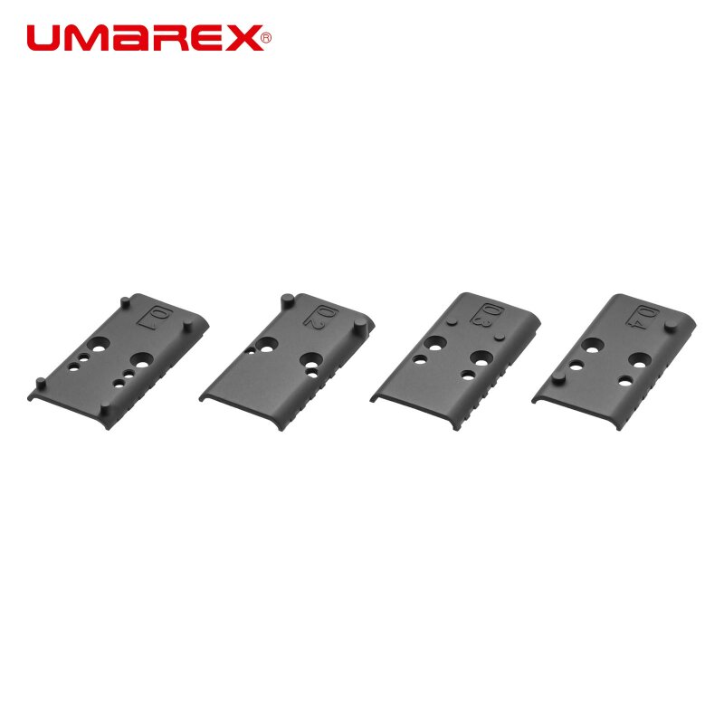 Umarex Adapter Plates / Adapterplatten 4er Set - Für Glock MOS (Modular Optic System) Modelle