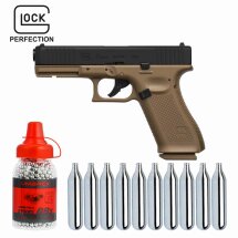 SET Glock 17 Gen5 Coyote Co2-Pistole Kaliber 4,5 mm Stahl BB Blowback (P18)