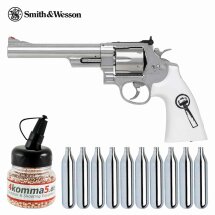 SET Smith & Wesson 629 Trust Me 5 Zoll Steel-Finish Co2-Revolver Kaliber 4,5 mm BB (P18)