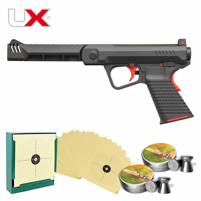 SET Luftpistole Umarex UX SPA 60 Kaliber 4,5 mm Diabolo (P18)