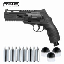 SET T4E Defense Training Marker HDR 50 (TR 50) Gen2 Revolver Co2 cal .50 - 7,5 Joule (P18) + Rubberballs RB 50 - 50 Stück