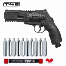 SET T4E Defense Training Marker HDR 50 (TR 50) Gen2 Revolver Co2 cal .50 - 7,5 Joule (P18) + Pepperballs PBP 50 + 10 x Co2