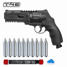 SET T4E Defense Training Marker HDR 50 (TR 50) Gen2 Revolver Co2 cal .50 - 7,5 Joule (P18) + Chalk Balls CBP 50 - 10 Stück