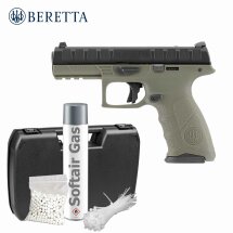 Komplettset Beretta APX RDO Softair-Pistole OD Kaliber 6 mm BB Gas Blowback (P18)