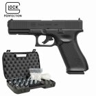 Komplettset Glock 17 GEN5 MOS Softair-Co2-Pistole Schwarz Kaliber 6 mm BB Blowback (P18) 14 Schuss