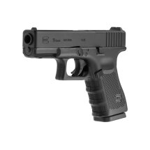 Komplettset Glock 19 Gen4 MOS Softair-Co2-Pistole Schwarz Kaliber 6 mm BB 12 Schuss (P18)