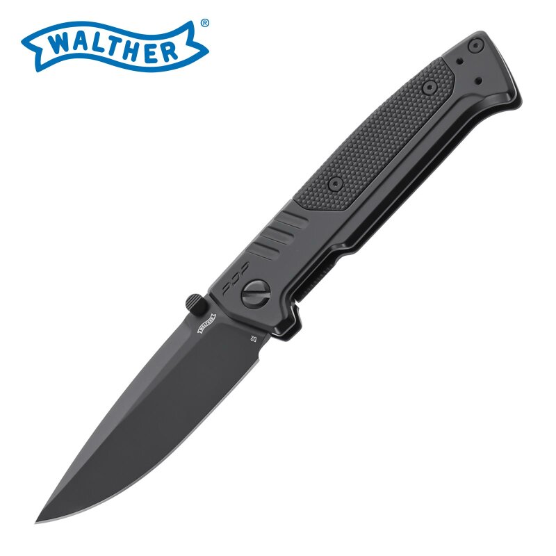 Walther PDP Steel Frame Spearpoint Folder - Einhandmesser Schwarz (P18)