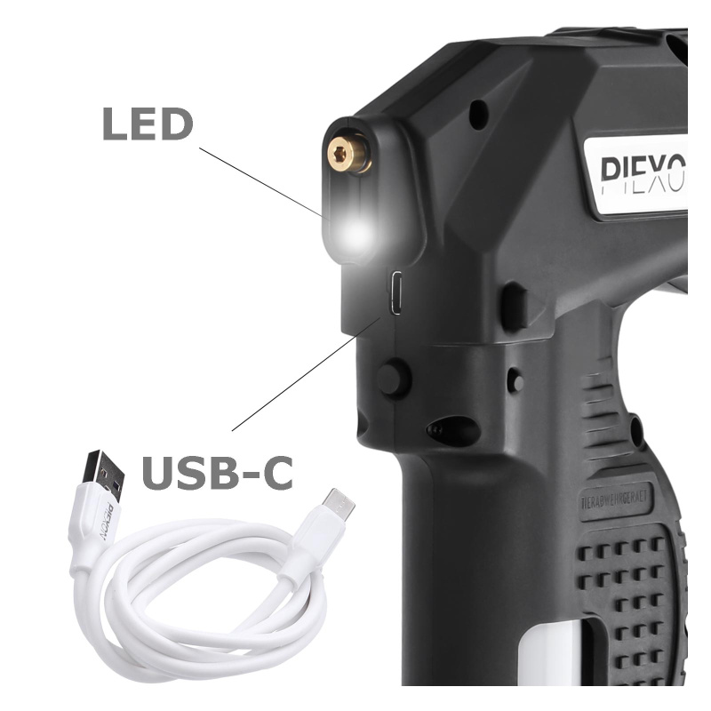 Piexon Pepper Soaker PSX1 Tierabwehrgerät Schwarz Mit 300 Lumen LED Lampe Inkl Pfefferkartusche 75 Ml Usb Ladekabel Amp%3b Tran