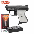 SET Record Modell 15-9 Schreckschuss Pistole weiße Griffschalen 9 mm P.A.K. (P18) + 50 Platzpatronen 9 mm P.A.K.