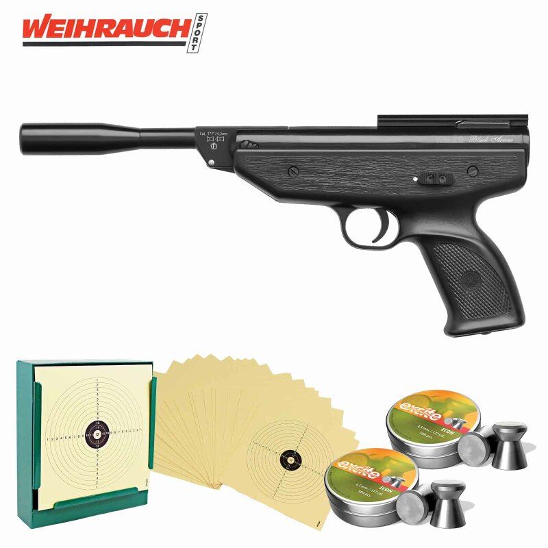 SET Luftpistole Weihrauch HW70 Black Arrow 4,5 mm (P18)