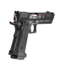 Komplettset STI Pit Viper Softair-Co2-Pistole Schwarz Kaliber 6 mm BB Blowback (P18)
