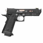 Komplettset STI Pit Viper Softair-Co2-Pistole Schwarz Kaliber 6 mm BB Blowback (P18)