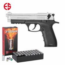SET Ekol P92 Magnum Schreckschuss Pistole Chrom 9 mm...