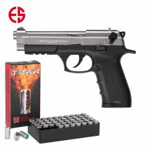 SET Ekol P92 Magnum Schreckschuss Pistole Titan 9 mm...