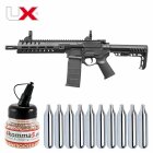 SET UX Strike Force 4,5 mm Stahl BB Co2 Gewehr Blowback (P18)