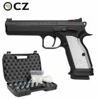 Komplettset CZ TS 2 Softair-Co2-Pistole Silver Kaliber 6 mm BB Blowback (P18)