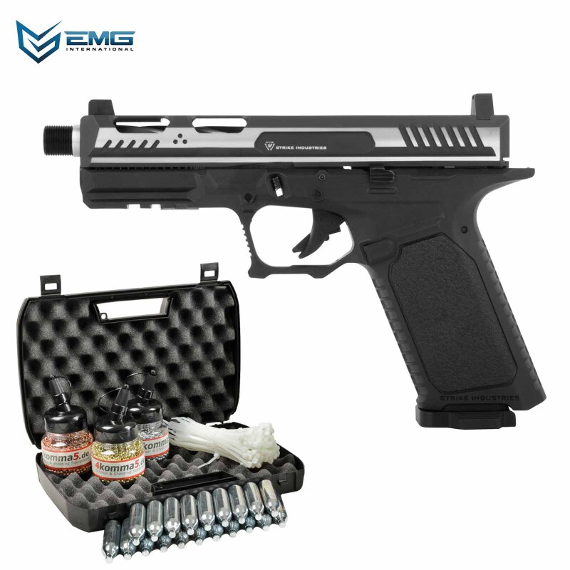 Kofferset EMG Strike Industries ARK Bicolor 4,5 mm BB Blowback Co2-Pistole (P18)