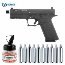 SET EMG Strike Industries ARK Schwarz 4,5 mm BB Blowback...