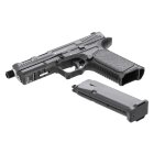 SET EMG Strike Industries ARK Schwarz 4,5 mm BB Blowback Co2-Pistole (P18)