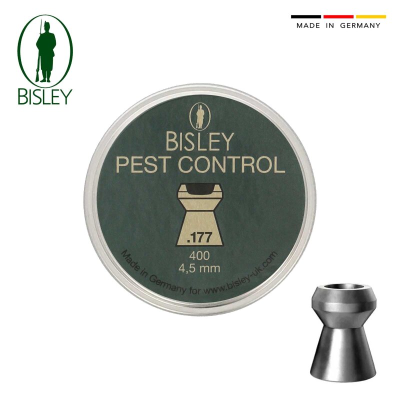 Bisley Pest Control Diabolo 4,5 mm (.177 cal) - Luftgewehrkugeln - 400 Stück