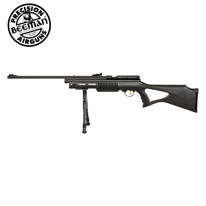 Modell II. Wahl - Beeman QB78B 4,5 mm Diabolo Co2 Gewehr Schwarz (P18) + Zweibein
