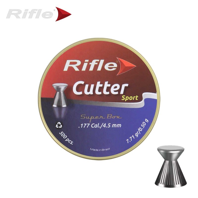 RIFLE Cutter Sport Flachkopfdiabolos 4,5 mm