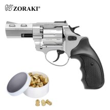 SET Zoraki R2 3 Zoll Lauf Schreckschuss Revolver Chrom 9...
