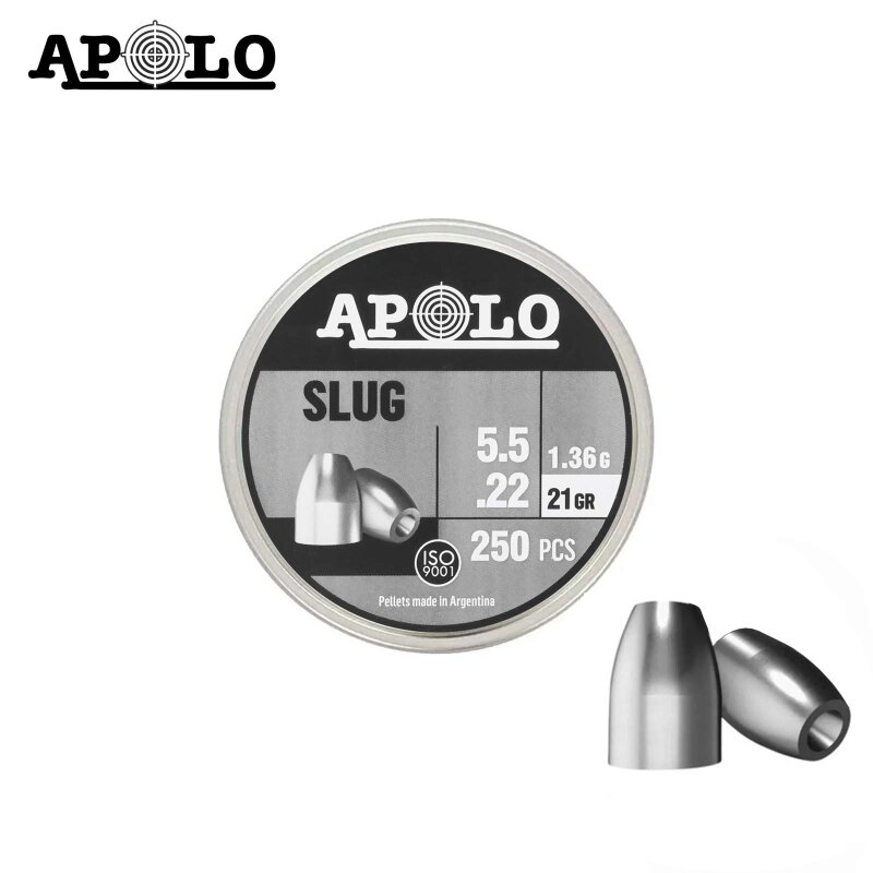 Apolo Slug Hohlspitzkopfdiabolo 5,5 mm 250er Dose 1,36 g