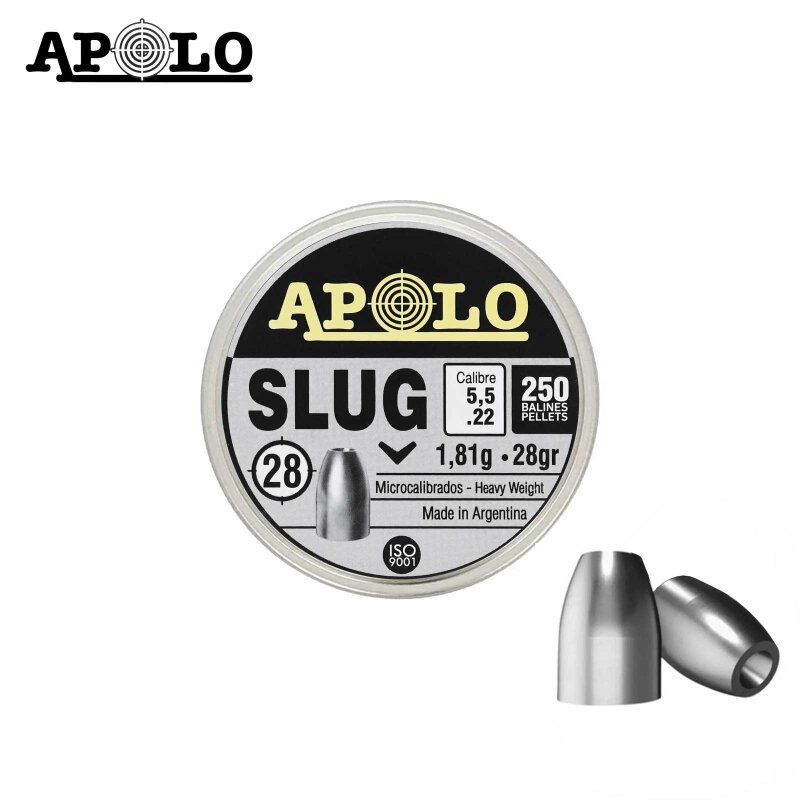 Apolo Slug Hohlspitzkopfdiabolo 5,5 mm 250er Dose 1,81 g