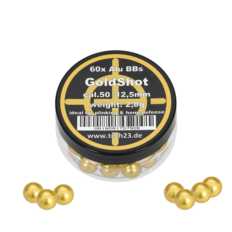 Gold-Shot Aluminiumballs / Aluminiumgeschosse Kal .50 - 60 Stück