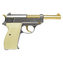 Modell II. Wahl - Walther P38 Gold - 4,5 mm Stahl BB Blow Back Co2-Pistole (P18)
