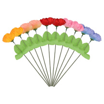 10 Kunstblumen Motiv Klatschmohn 28 cm farblich sortiert