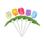 5 Kunstblumen Motiv Tulpe  31 cm farblich sortiert