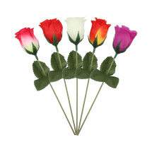 5 Kunstblumen Motiv Heckenrose 18,5 cm farblich sortiert