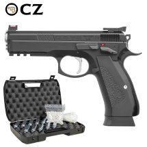 Komplettset CZ 75 SP-01 ACCU Softair-Co2-Pistole Schwarz Kaliber 6 mm BB Blowback (P18)